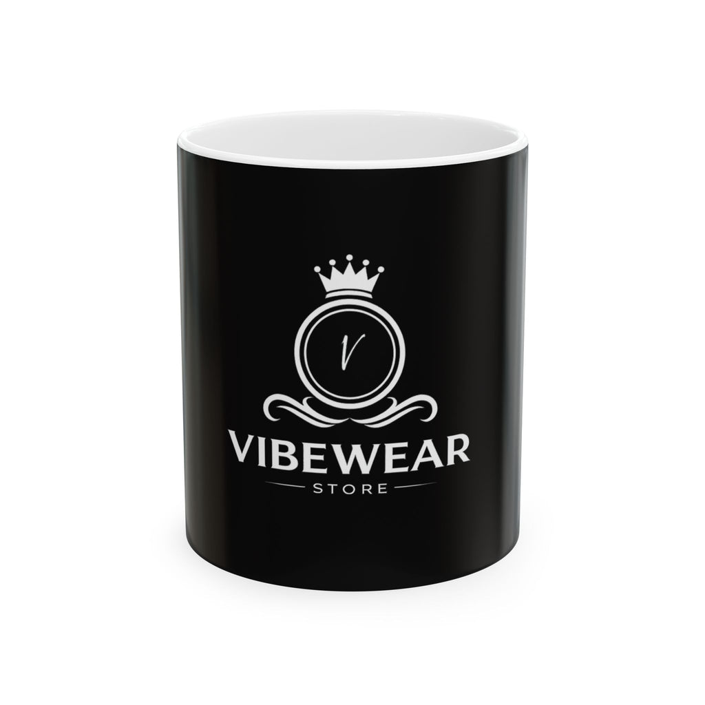 Classic Black Ceramic Mug – Minimalist Coffee Tea Cup (11oz or 15oz)